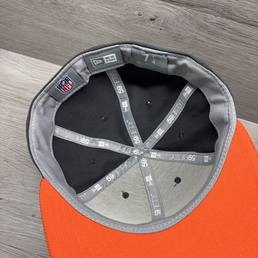 NFL Cleveland Browns New Era 59Fifty Fitted Hat Size 7 1/4 Brown Orange Brimmed - Picture 9 of 11